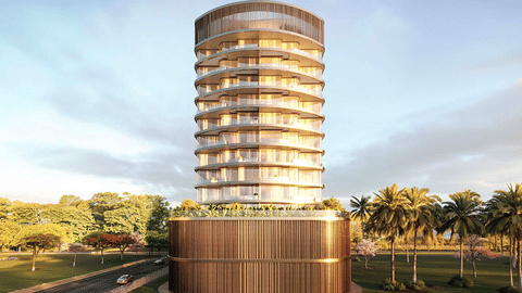 Exterior of ISLA Private Residences by Chaimaa Holding, a Mediterranean-inspired sanctuary located on Dubai Islands