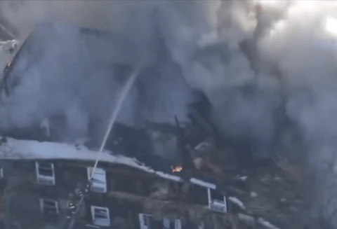 A massive gutted a mental health facility in New Hampshire on Monday.