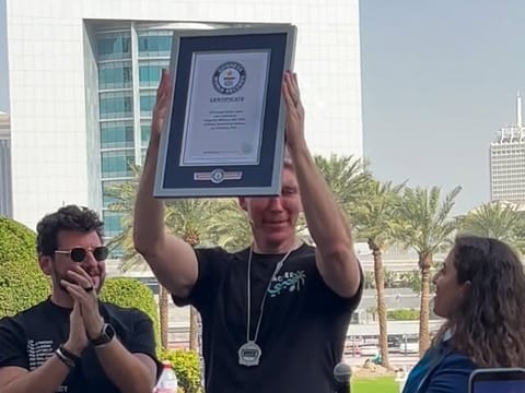 Guinness World Records officials were on site to verify and celebrate the achievement.