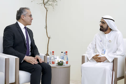 World Governments Summit: Mohammed bin Rashid meets with UNESCO Director General