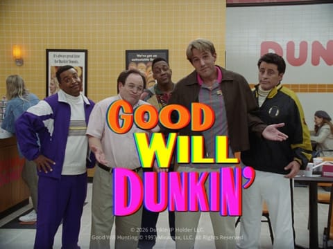 Dunkin' Donuts' commercial for the 2026 Super Bowl, Good Will Dunkin'