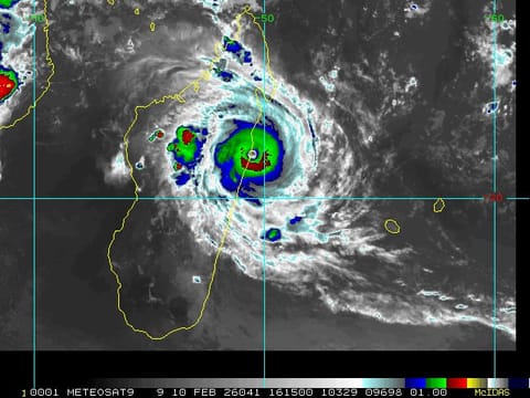 Cyclone forecaster confirmed that Toamasina had been "directly hit by the most intense part" of the storm.