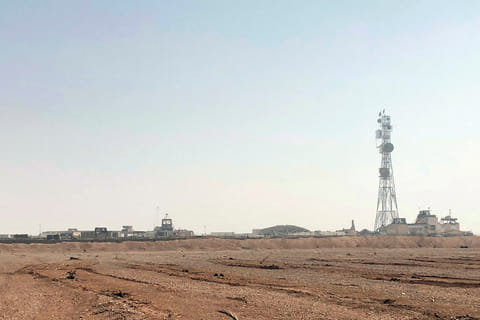 The Al-Tanf military outpost in southern Syria is seen on Oct. 22, 2018.