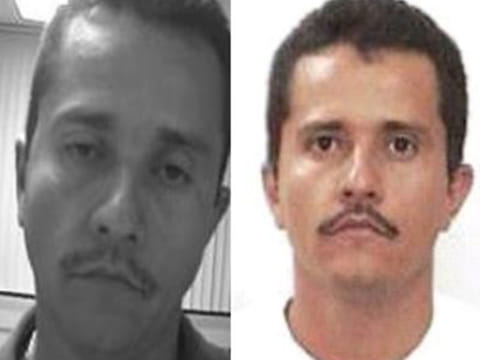 Poster of cartel leader Nemesio Oseguera Cervantes, also known as “El Mencho