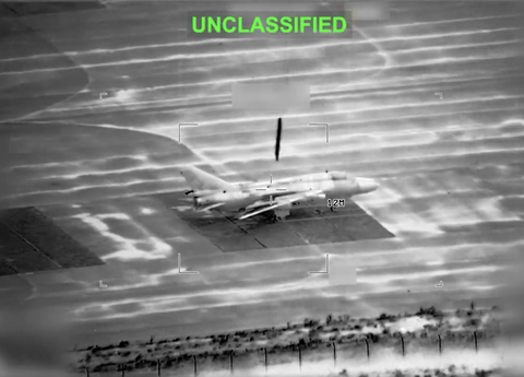 Moments before a US missile hit an Iranian fighter jet sitting on a tarmac. President Donald Trump said US strikes were the "last, best chance" to stop Iran building a nuclear bomb, as the war raged through a third day and Israel traded fire with Hezbollah in Lebanon.