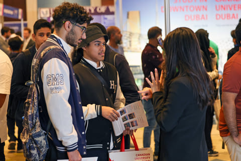 Students from the UAE's top schools exploring courses at Edufair