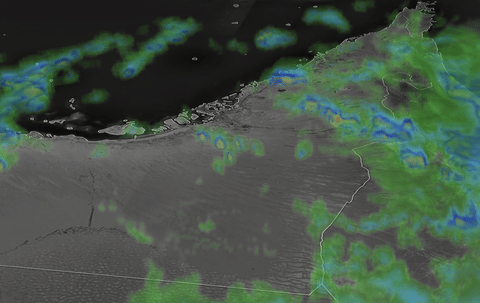 Rain tracking on rain.ae, provided by NCM