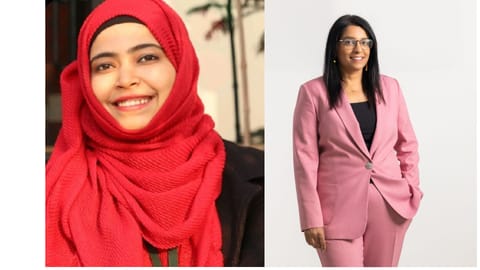 Left: Swaleha Madani, assistant professor, cardiac rehabilitation specialist and Right: Asha Sherwood, parents speaking on the transition back to school.