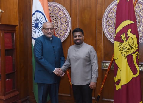 Vice President CP Radhakrishnan meets Sri Lankan President Anura Kumara Dissanayake