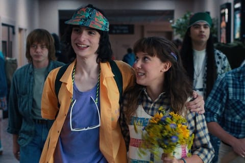 Finn Wolfhard and Millie Bobby Brown in the original series.