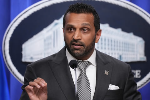 FBI Director Kash Patel speaks during a news conference at the Justice Department, Tuesday, April 21, 2026, in Washington. (AP Photo/Jacquelyn Martin, File)
