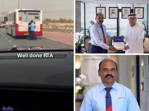 Dubai RTA bus driver honoured for helping blind man safely cross the road