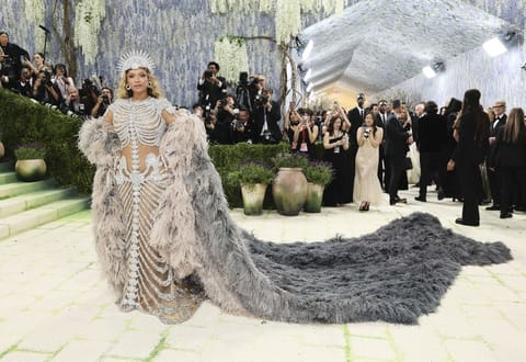 Beyoncé attends the 2026 Met Gala celebrating "Costume Art" at the Metropolitan Museum of Art on May 04, 2026 in New York City.