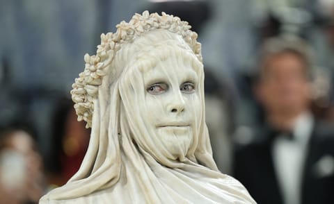 German model Heidi Klum arrives for the 2026 Met Gala celebrating "Costume Art" at the Metropolitan Museum of Art, in New York, on May 4, 2026.