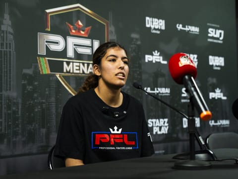 Zamzam Al Hammadi faced the media ahead of her debut bout on May 24 in Dubai
