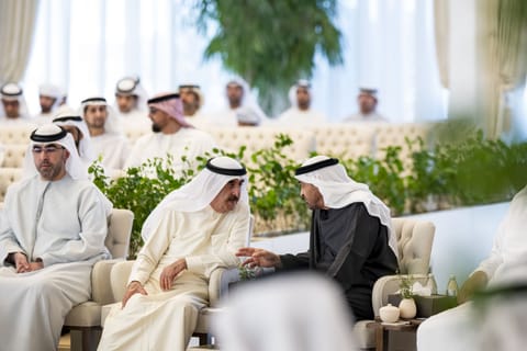 UAE President receives Ruler and Crown Prince of Umm Al Quwain