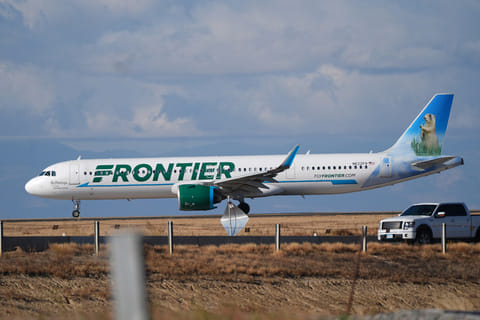 Frontier jet aborts takeoff after striking person on Denver runway