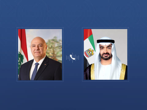 UAE and Lebanese presidents stress unity and regional stability