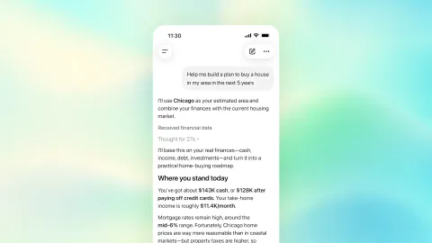 New feature lets users connect accounts and ask AI about their money habits.