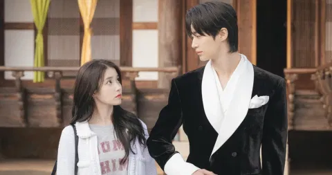IU and Byeon Woo-seok in The Perfect Crown.