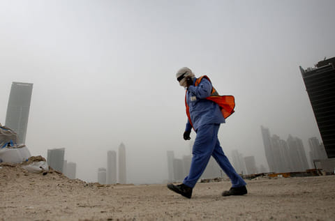 Winds are forecast to be moderate to fresh, occasionally strong, stirring up dust and sand.