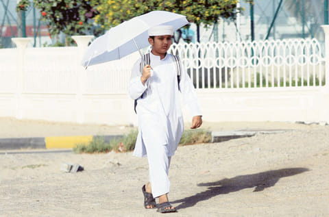 Many schools in the UAE have launched campaigns to raise
children’s awareness about surviving the summer heat.