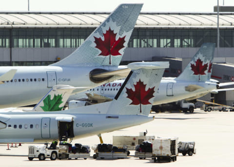 Air Canada aircraft at Toronto’s Pearson International Airport.