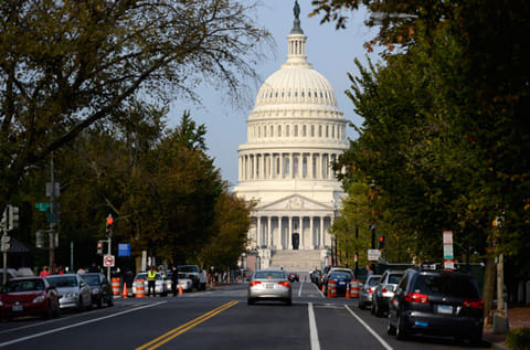 The US Capitol in Washington, DC. The Senate gave overwhelming bipartisan approval to a $1 trillion infrastructure bill Tuesday.