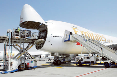 An Emirates SkyCargo 747 freighter. Emirates SkyCargo will be operating scheduled cargo flights to 100 destinations across six continents during the month of July 2020, the company said in a statemetn on Sunday.