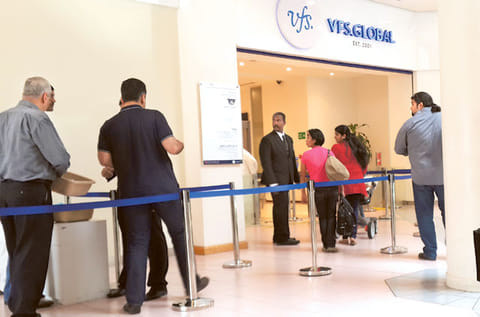 VFS Global operates outsourced visa application centres in Dubai and Abu Dhabi