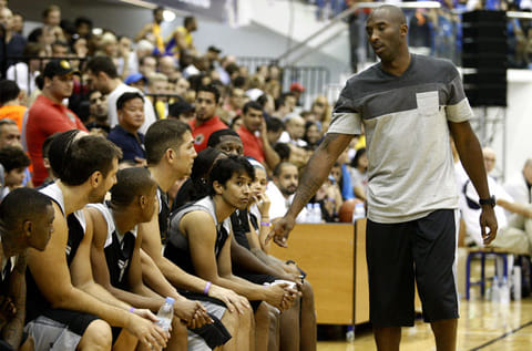 NBA legend Kobe Bryant coached a celebrity team on his visit to Dubai.
