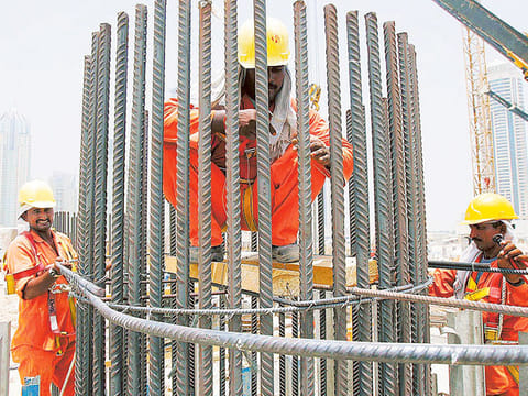 Construction workers in Dubai