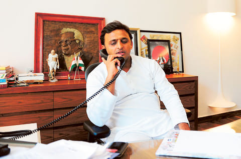 All eyes on the young leader: Akhilesh Yadav, former chief minister of Uttar Pradesh