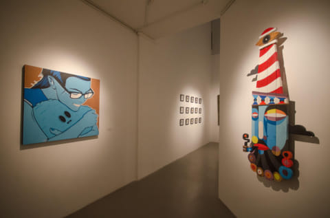 The exhibition covers design pieces and conceptual art to photography, printmaking and digital art