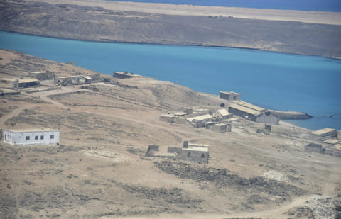 A general view shows Mayun Island in Yemen.