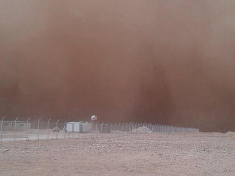 In a statement, the civil defence urged people to stay at home, especially those with respiratory illnesses.
