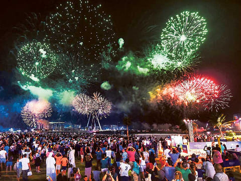 Fireworks at The Beach, JBR during last year's UAE National Day celebrations in Dubai.