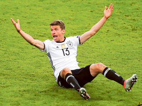 Thomas Muller has ten career goals in the World Cup but has yet to score at the European Championship