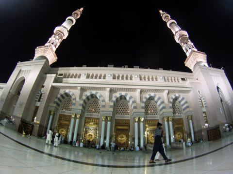 The Masjid Al Nabawi (Prophet's Mosque) in Medina.