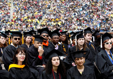 Picture for illustrative purposes - students at a college in the US