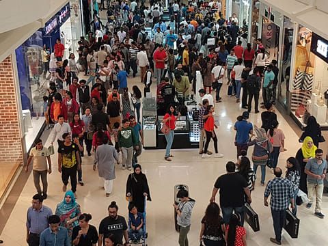 Customers shop at Deira City Centre. Allowing malls to operate to their full capacity is expected to see a gradual return of shoppers to malls.