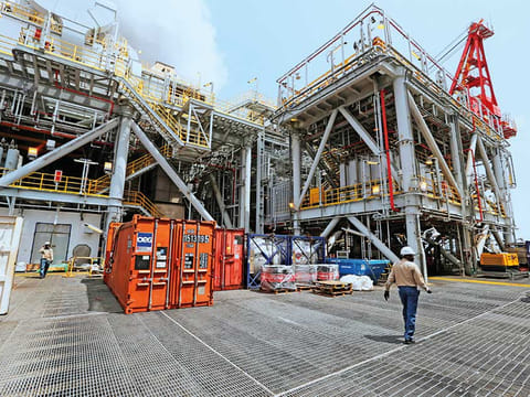 The Agbami floating production, storage and offloading vessel operated by Chevron in the Niger Delta.