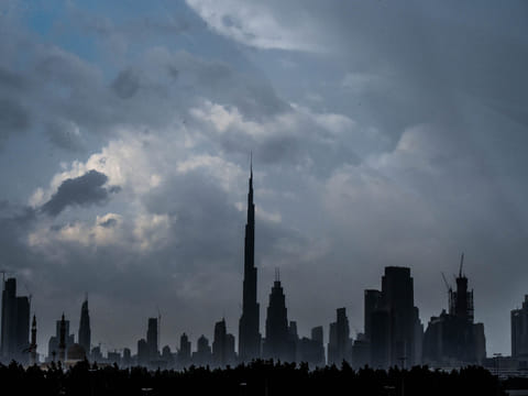 Cloudy weather in Dubai