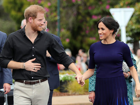 Britain's Prince Harry and Meghan, Duchess of Sussex.