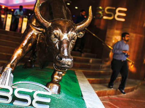 The entrance to the Bombay Stock Exchange. Equity indices nosedived by nearly 4.5 per cent during early hours on Monday amid the rapidly escalating global coronavirus pandemic even though the US Federal Reserve cut interest rates to near-zero a day earlier.