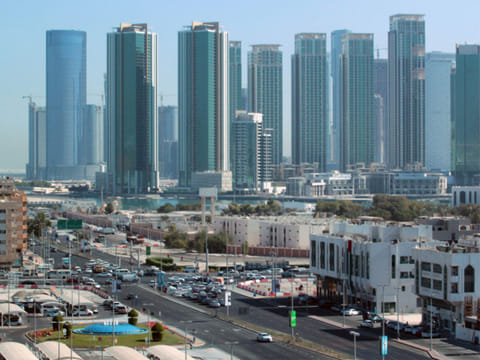 A view of the Abu Dhabi skyline. The US embassy in Abu Dhabi has tweeted about the effect US shutdown has had on it.