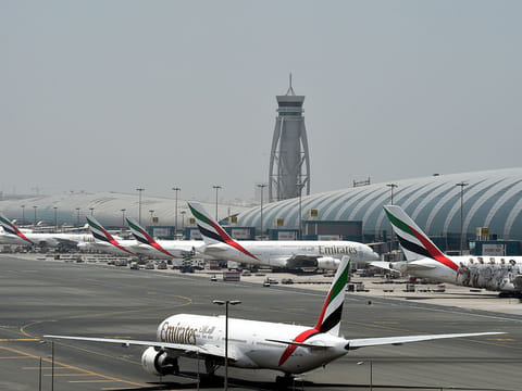 The Emirates terminal in Dubai.