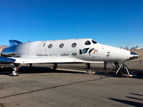 File photo: Virgin Galactic's VSS Unity space plane is pictured during a test flight.