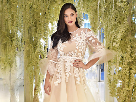 Miss Universe 2015 Pia Wurtzbach at the Amato outlet in Dubai Design District Clint Egbert, Gulf News