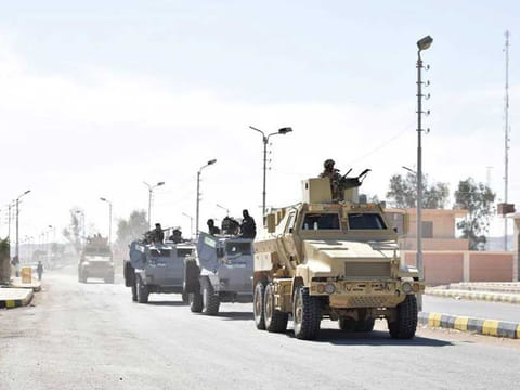 Vehicles of Egyptian Army. Libyan parliament “calls for a concerted effort between Libya and Egypt, to ensure the defeat of the invading occupier".